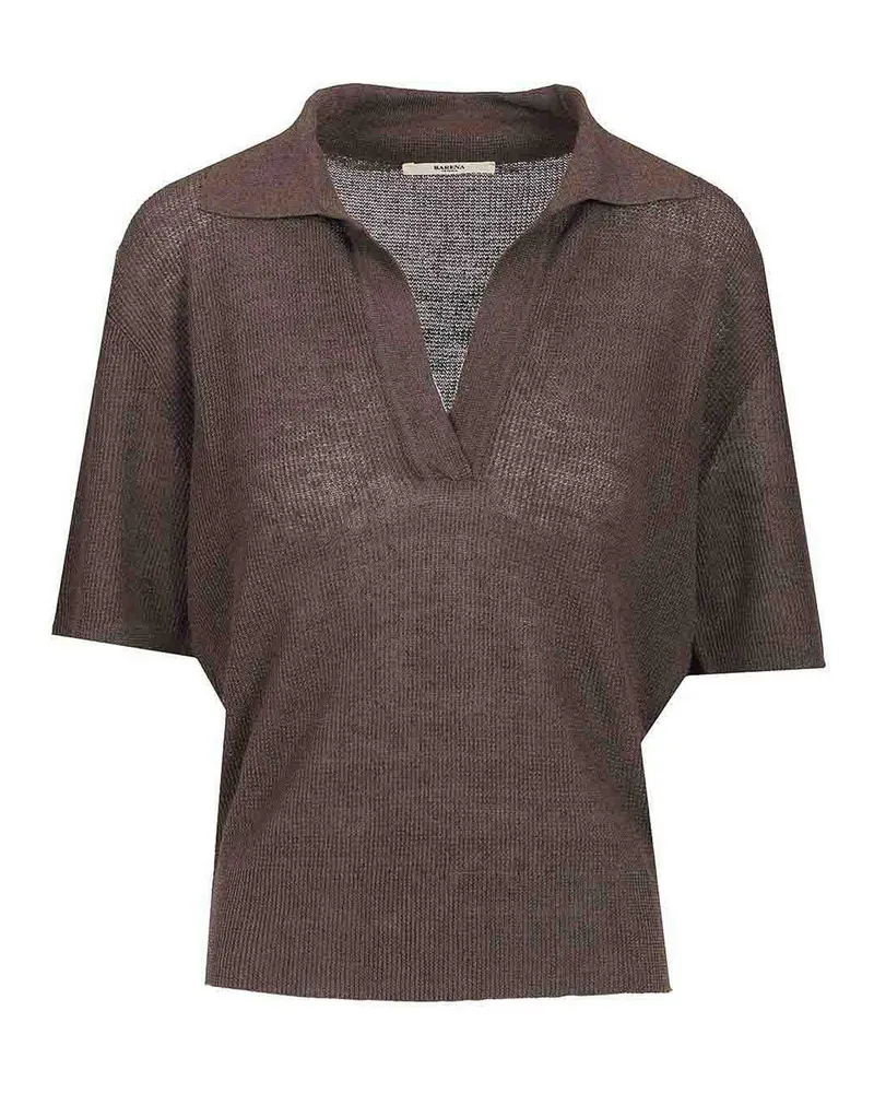 BARENA Rundhalspullover - Braun Braun