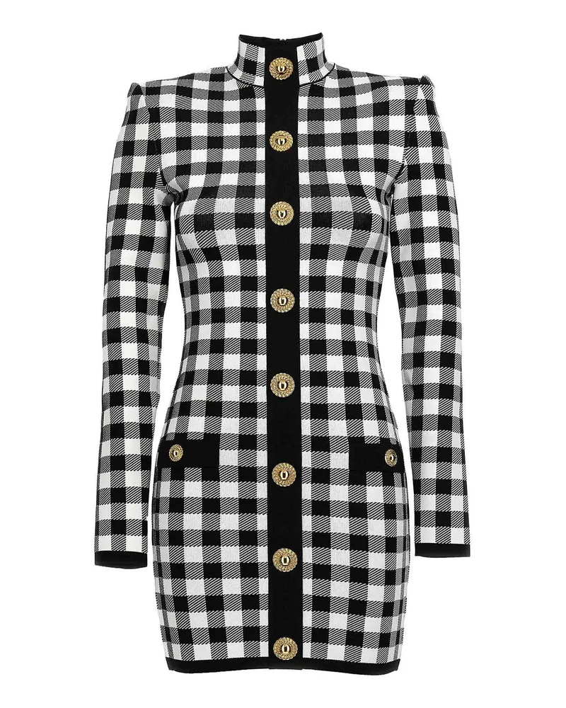 Balmain Knielanges Kleid - Weiß Weiß