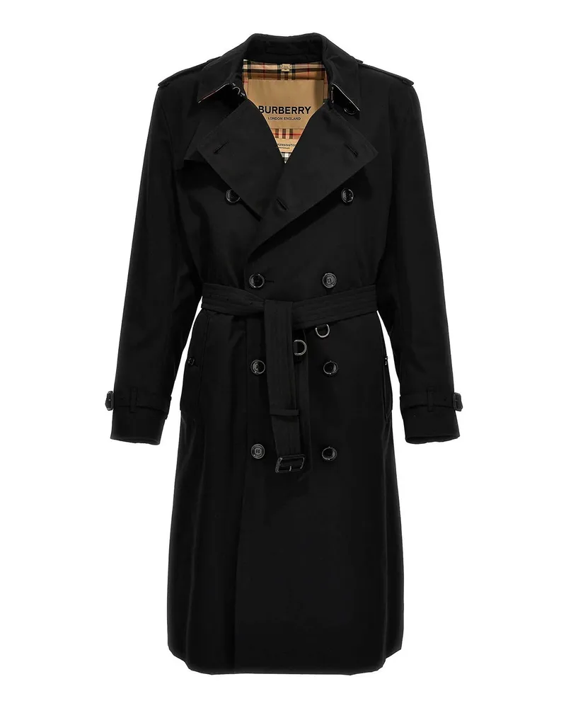 Burberry Kurzer Mantel - Schwarz Schwarz