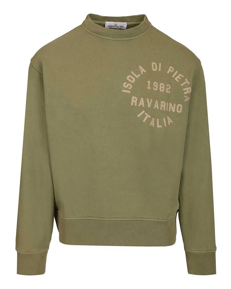 Stone Island Rundhalspullover - Grün Grün