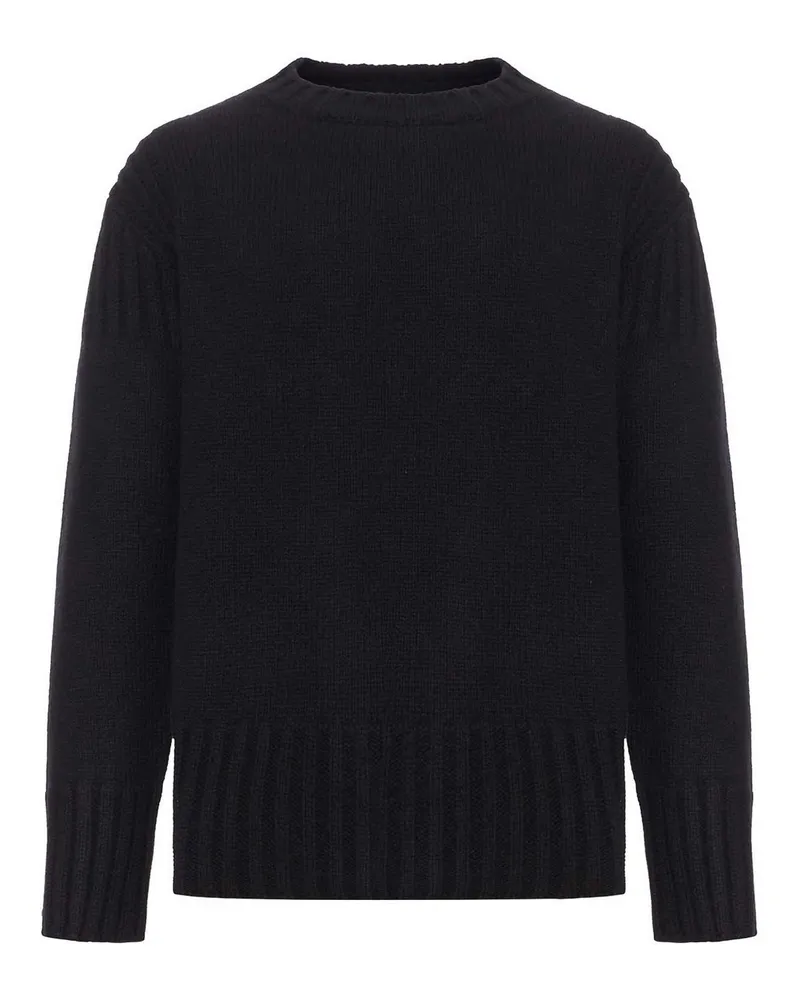 Jil Sander Rundhalspullover - Schwarz Schwarz