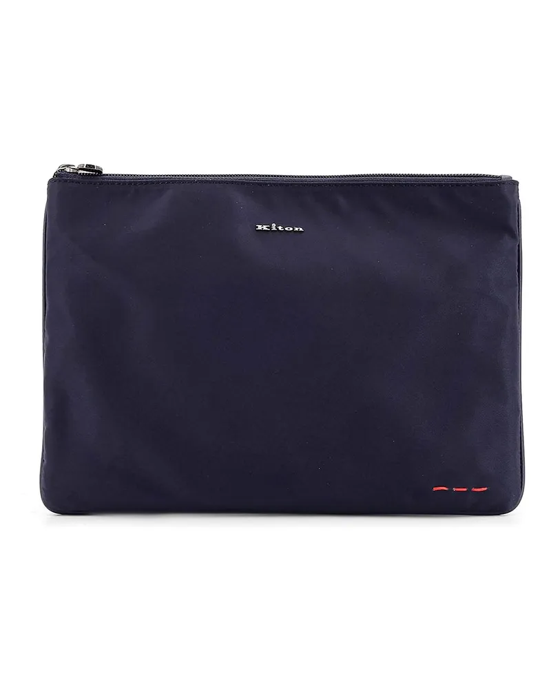 Kiton Clutch - Blau Blau