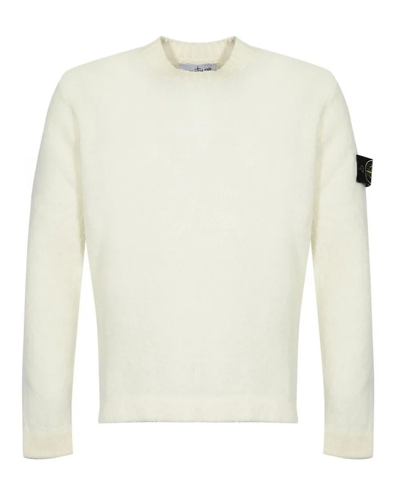 Stone Island Rundhalspullover - Weiß Weiß