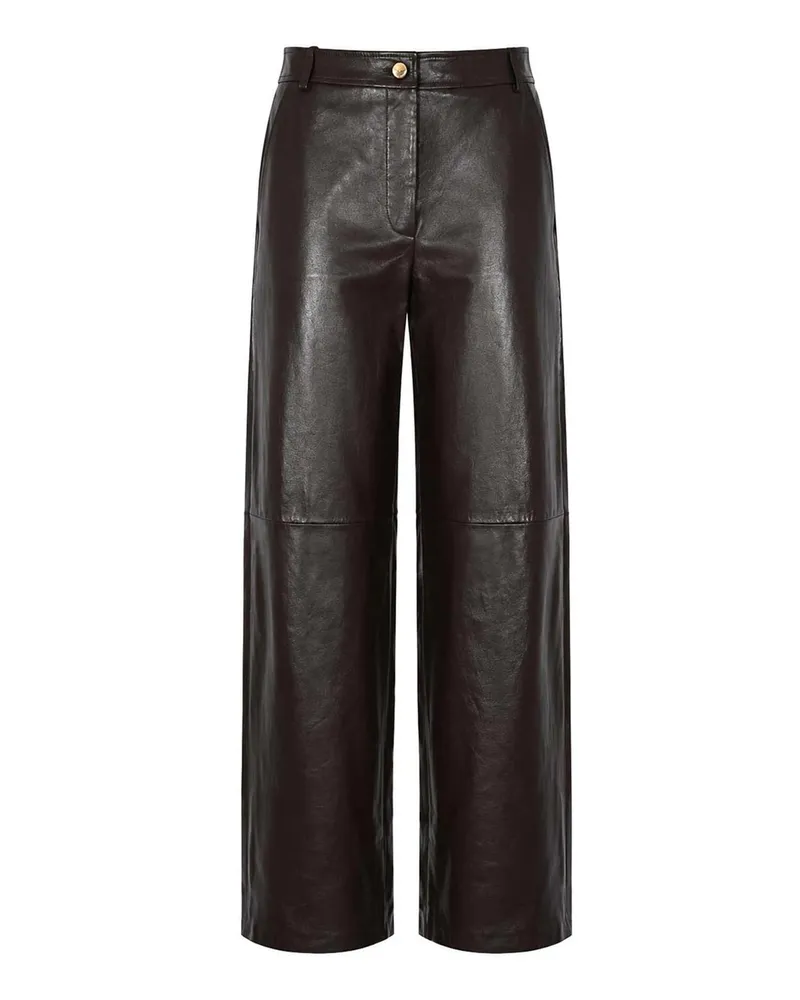 Max Mara Lederhose - Braun Braun
