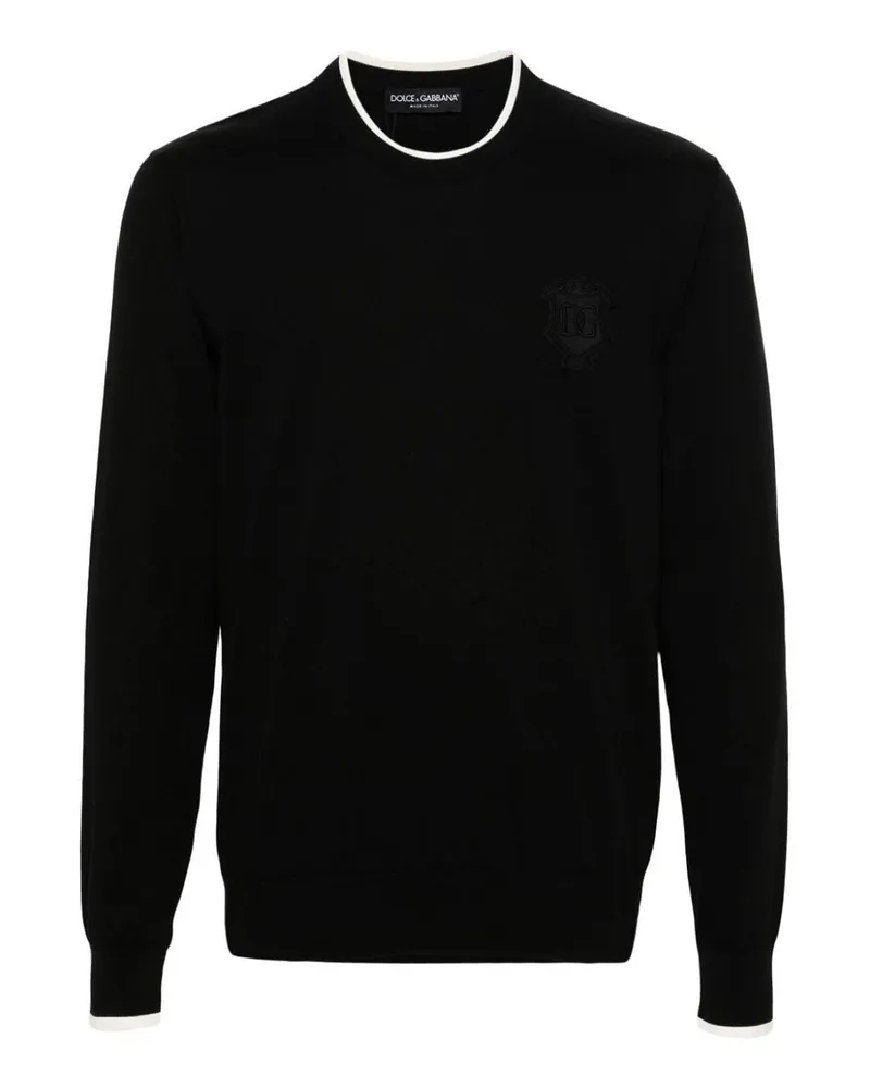 Dolce & Gabbana Rundhalspullover - Schwarz Schwarz