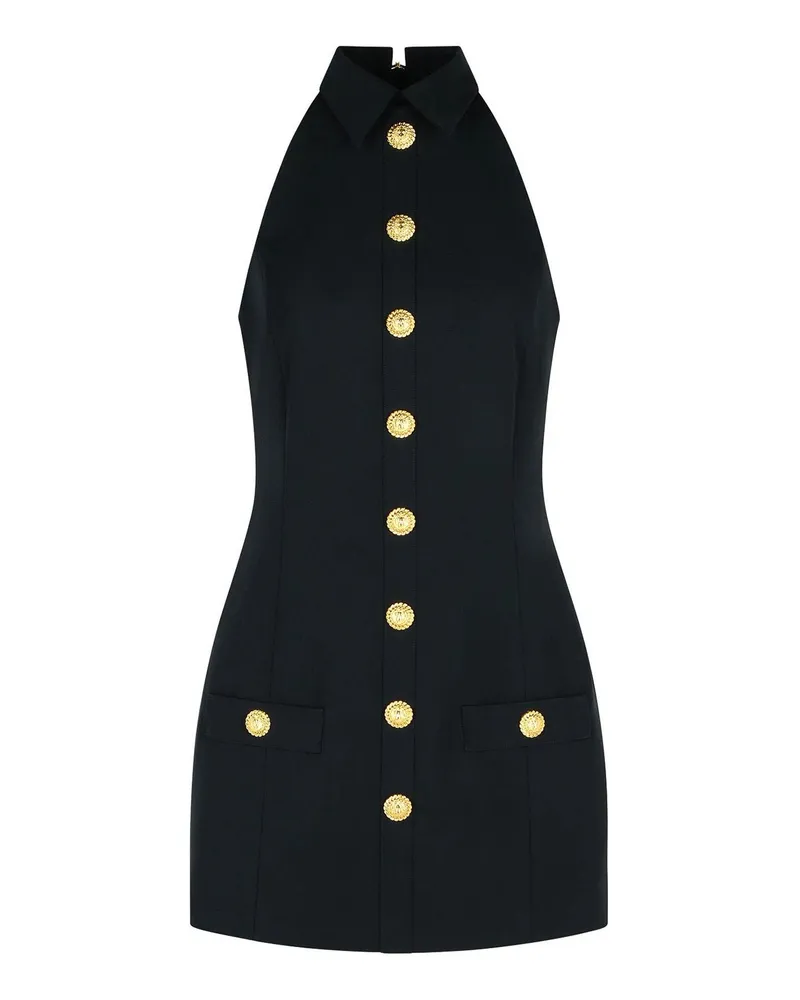 Balmain Knielanges Kleid - Schwarz Schwarz
