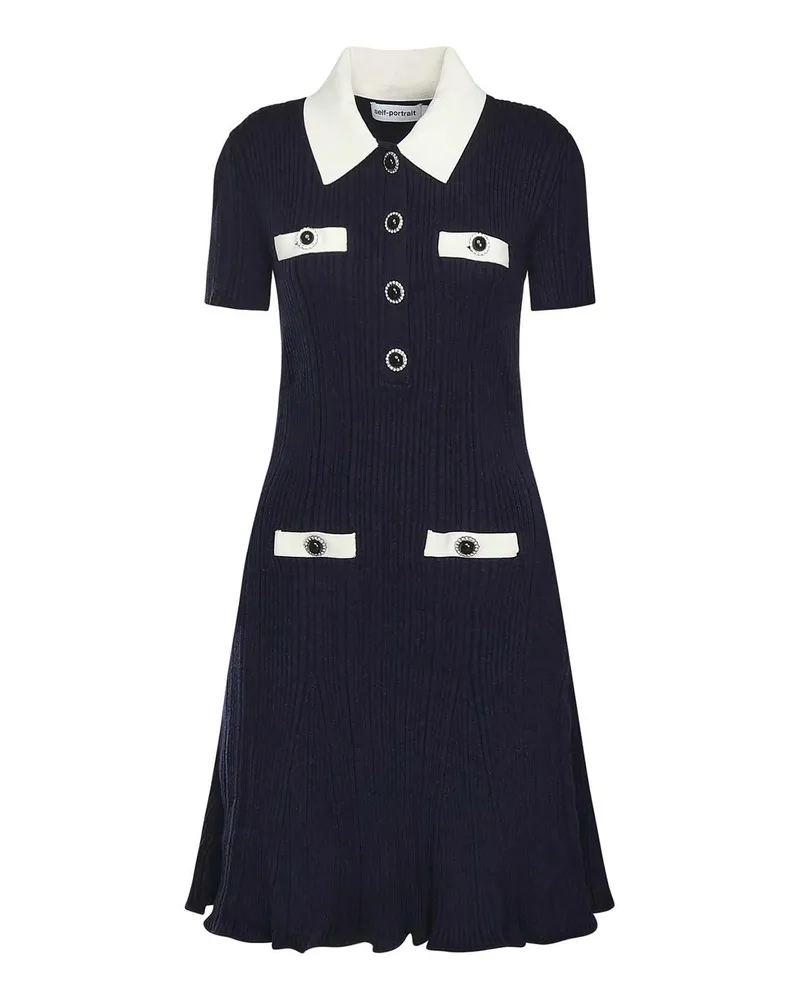 Self-Portrait Kurzes Kleid - Blau Blau