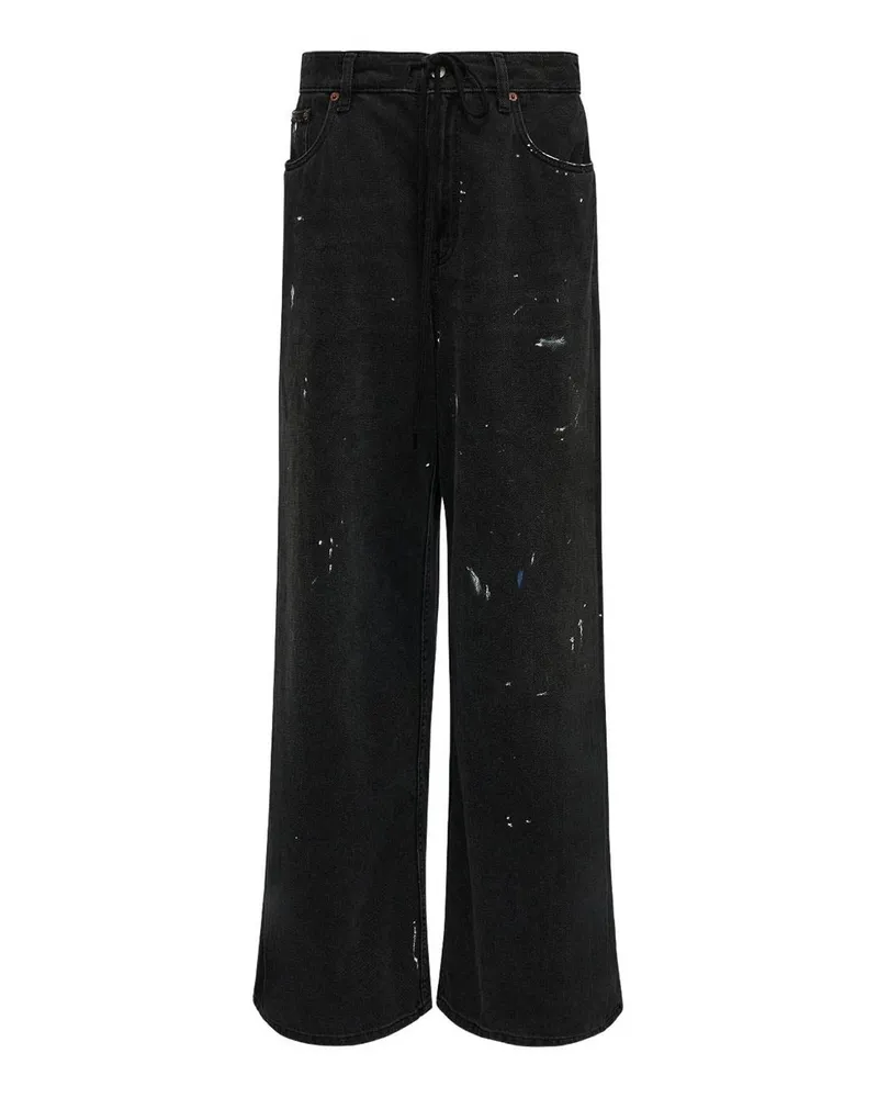 Maison Margiela Straight Leg Jeans - Schwarz Schwarz