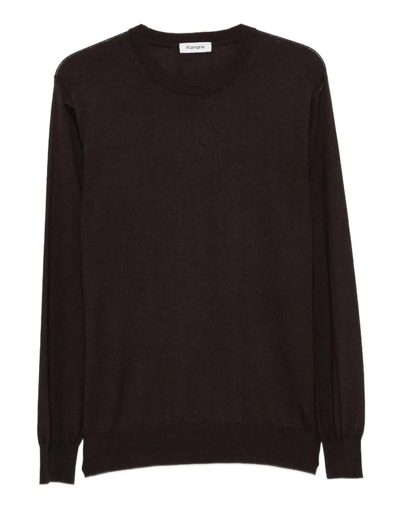 Kangra Cashmere Rundhalspullover - Schwarz Schwarz
