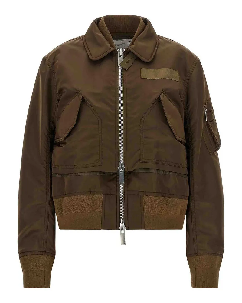 Sacai Knielanger Mantel - Braun Braun