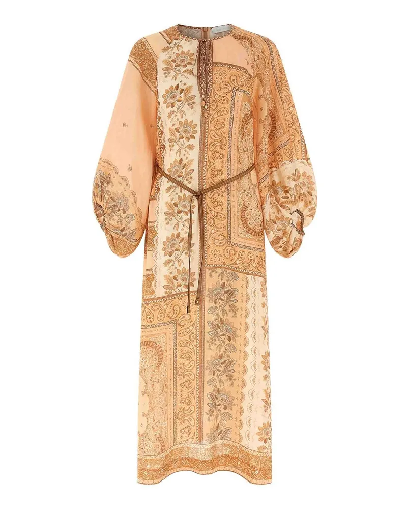 Zimmermann Knielanges Kleid - Nude Nude