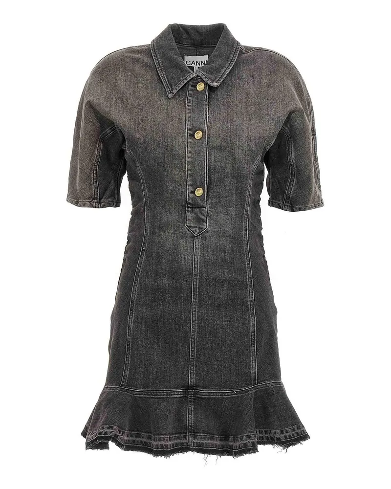 Ganni Kurzes Kleid - Schwarz Schwarz