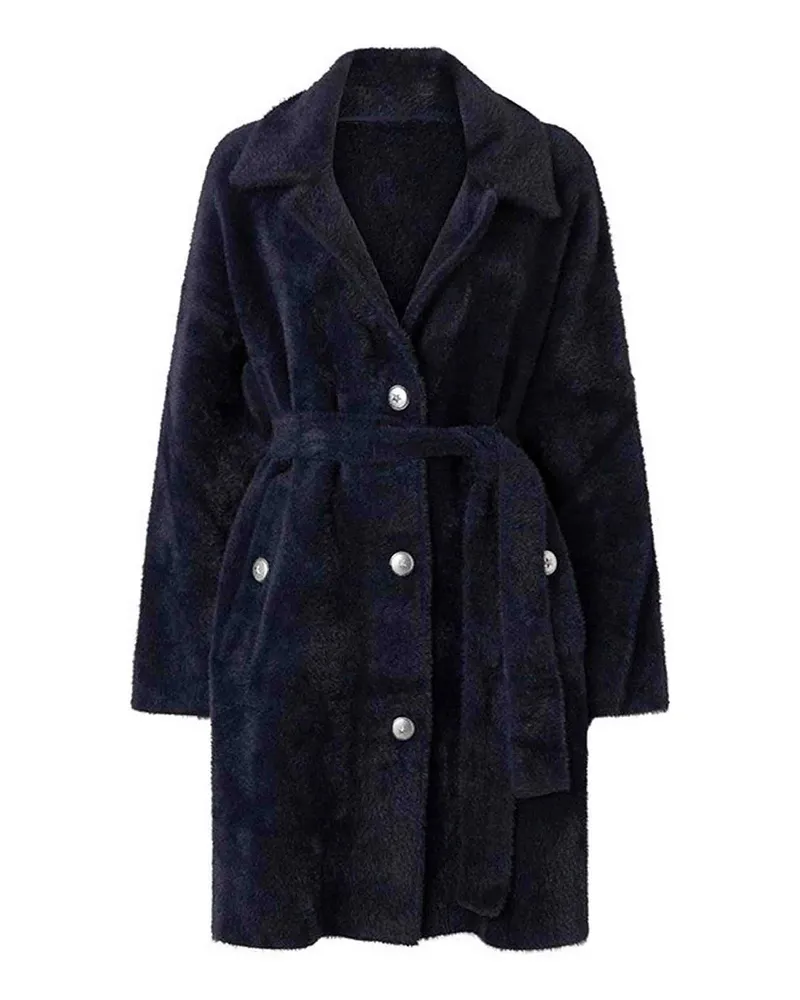 Pinko Knielanger Mantel - Blau Blau