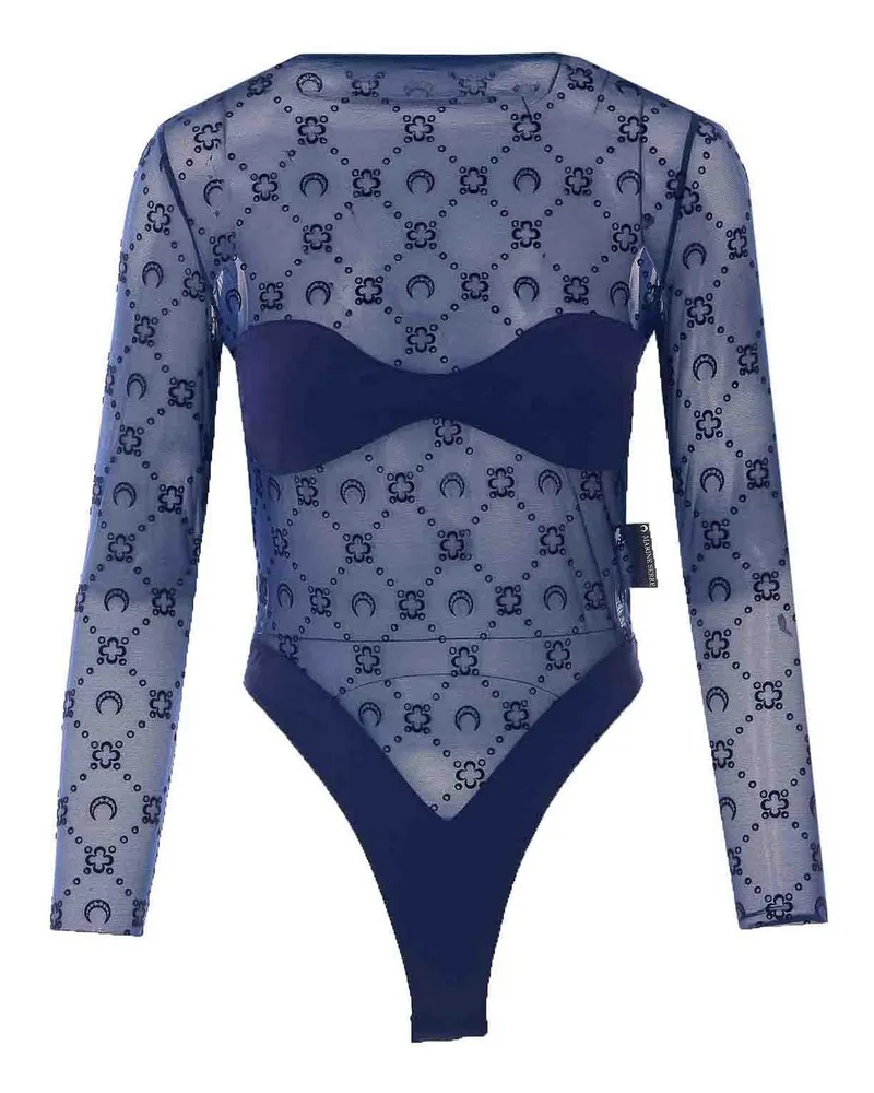 Marine Serre Top - Blau Blau