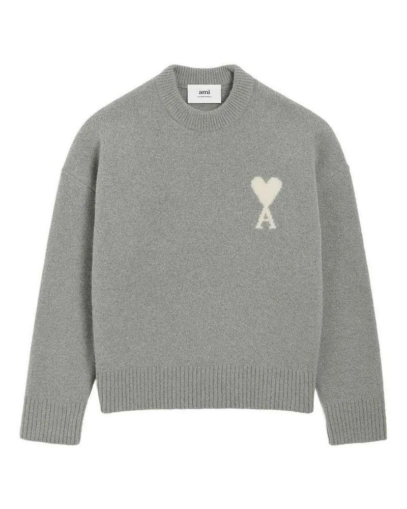 AMI Paris Rundhalspullover - Grau Grau