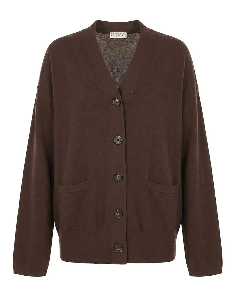 Brunello Cucinelli Cardigan - Dunkelbraun Dunkelbraun