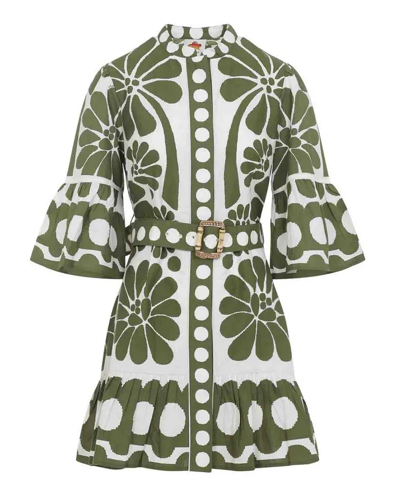 FARM Rio Kurzes Kleid - Grün Grün