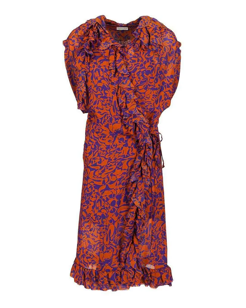 Dries van Noten Knielanges Kleid - Orange Orange