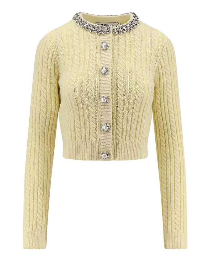 Self-Portrait Cardigan - Gelb Gelb