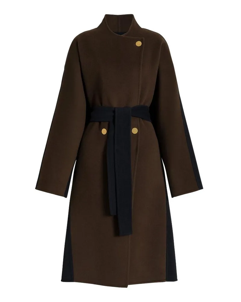 Alberta Ferretti Langer Mantel - Dunkelgrün Dunkelgrün