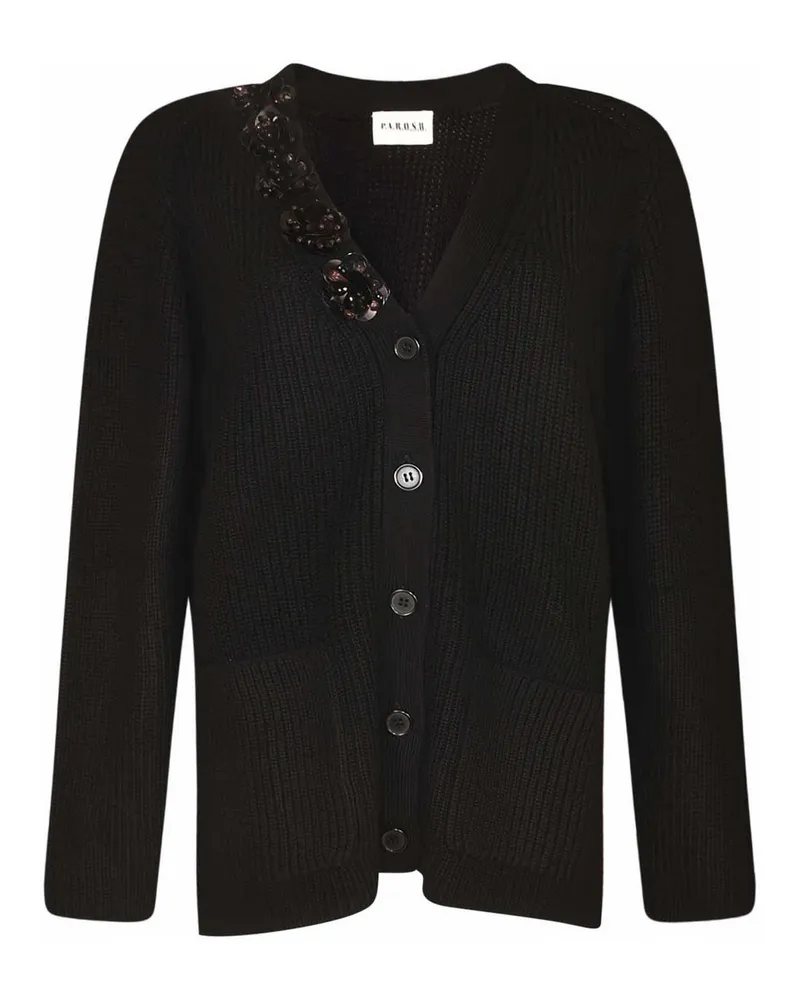 P.A.R.O.S.H. P. A.R. O.S. H. Rundhalspullover - Schwarz Schwarz