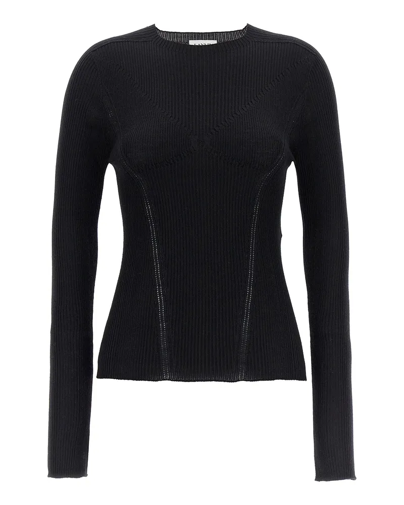Lanvin Rundhalspullover - Schwarz Schwarz