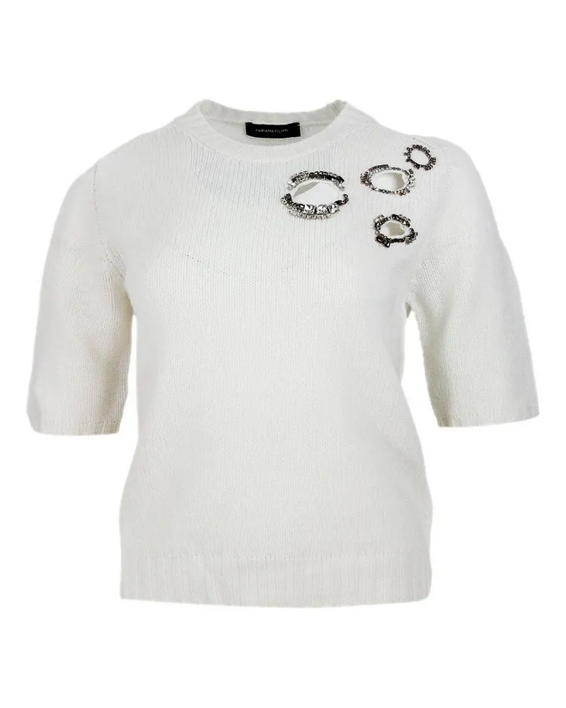 Fabiana Filippi Rundhalspullover - Weiß Weiß