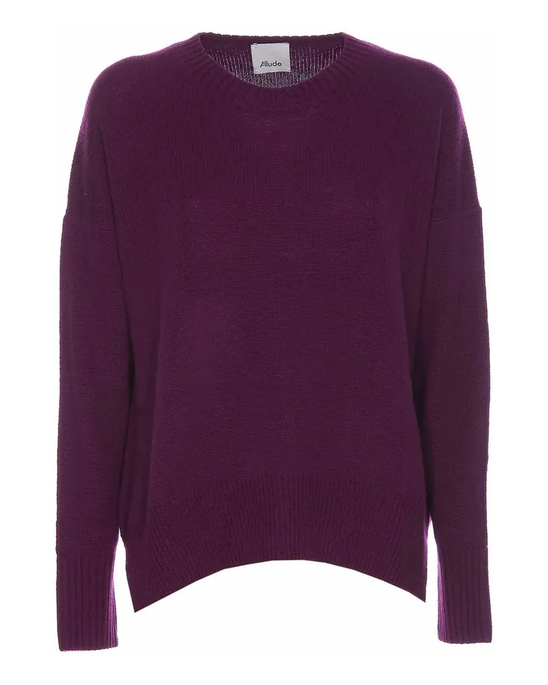 ALLUDE Rundhalspullover - Lila Lila
