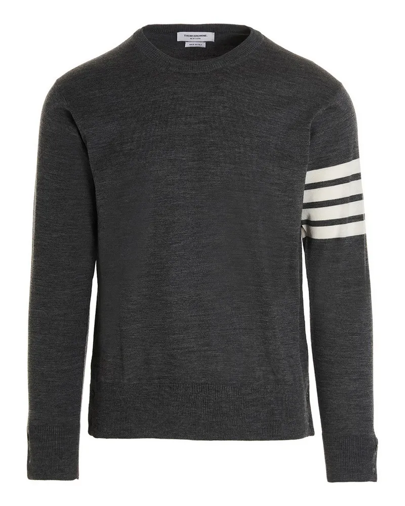 Thom Browne Rundhalspullover - Grau Grau