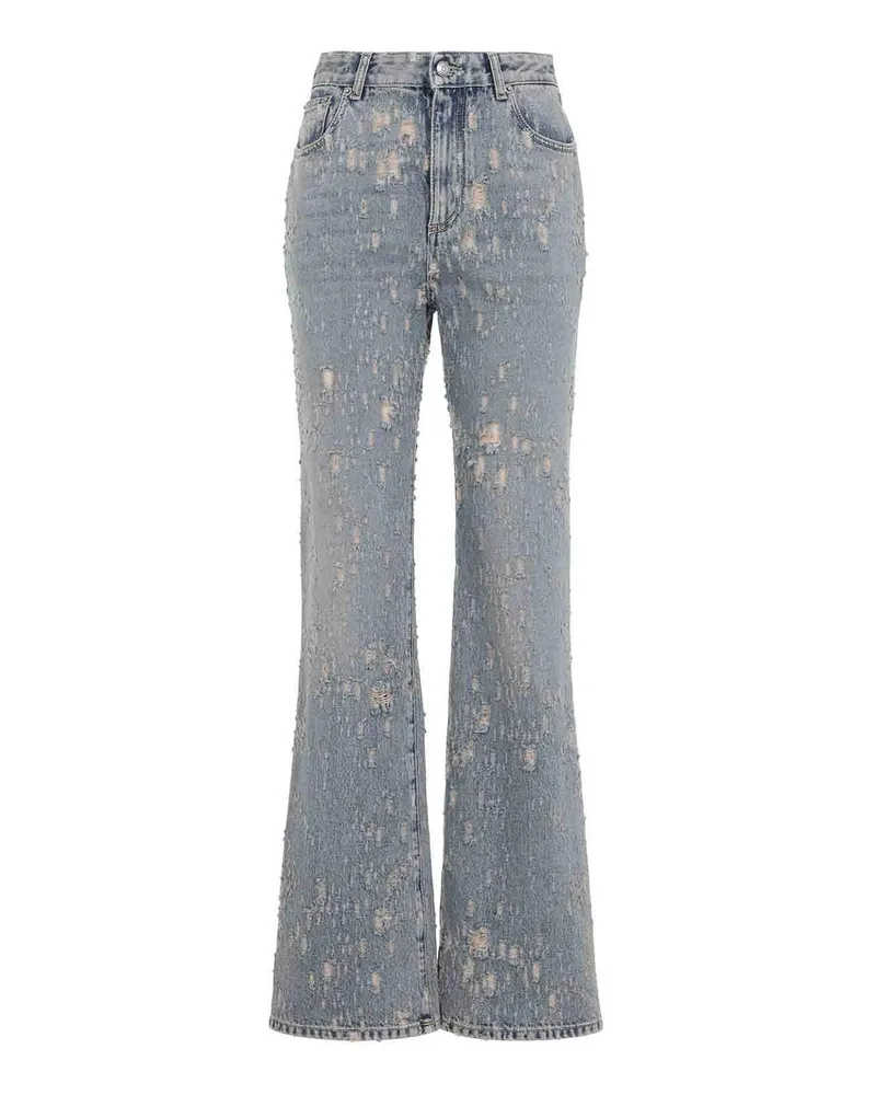 Alexander McQueen Schlagjeans - Blau Blau