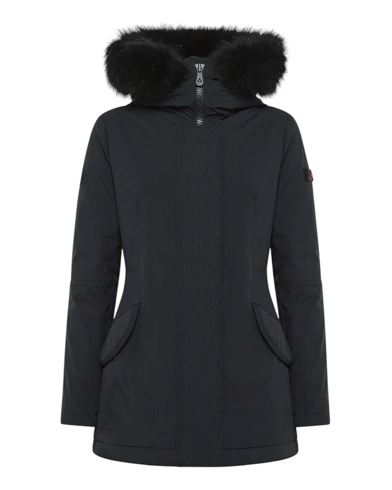 Peuterey Knielanger Mantel - Schwarz Schwarz