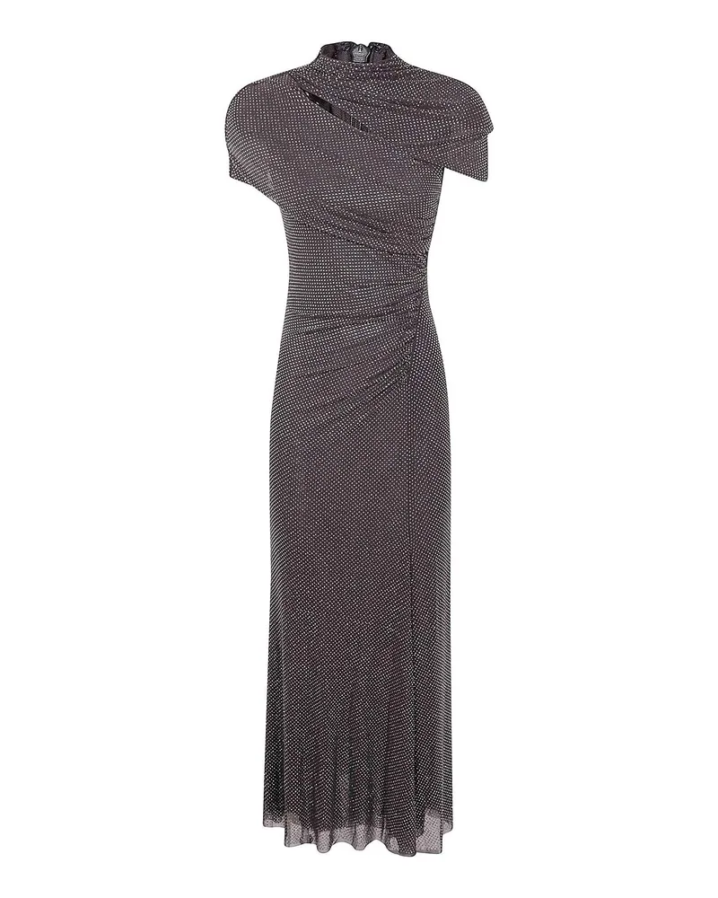 Self-Portrait Knielanges Kleid - Grau Grau