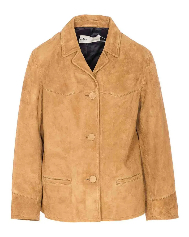 Tory Burch Lederjacke - Beige Beige