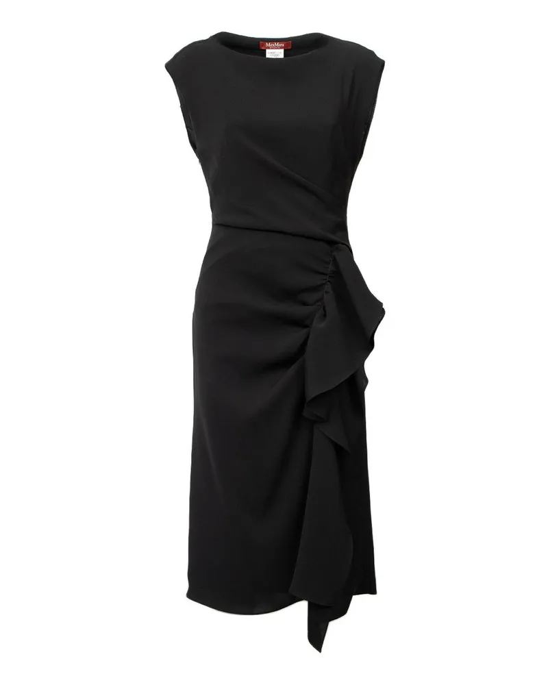 Max Mara Knielanges Kleid - Schwarz Schwarz