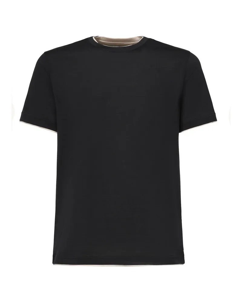 Eleventy T-Shirt - Schwarz Schwarz
