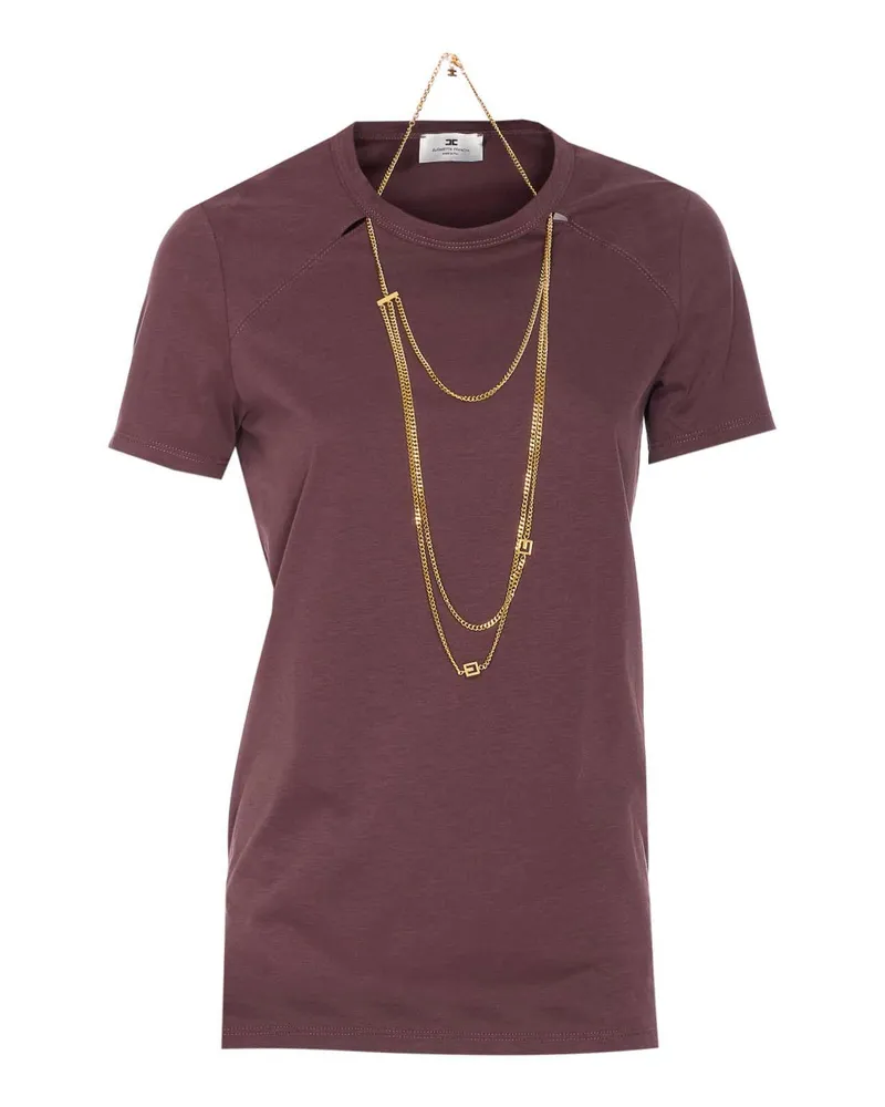 Elisabetta Franchi T-Shirt - Lila Lila