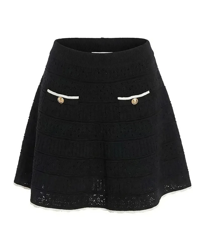 Self-Portrait Minirock - Schwarz Schwarz