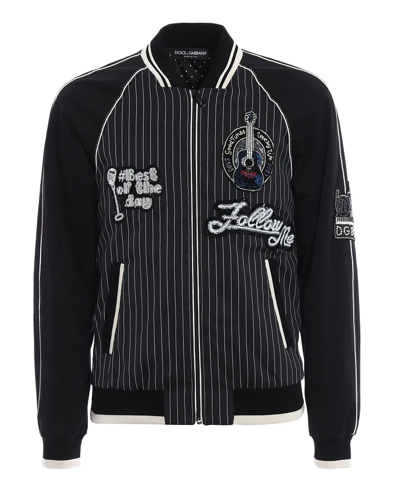 Dolce & Gabbana Bomberjacke Fur Herren - Dunkelgrau Dunkelgrau