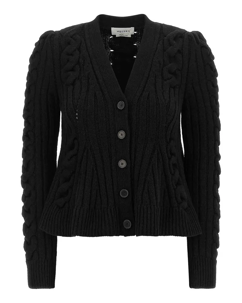Alexander McQueen Cardigan - Schwarz Schwarz