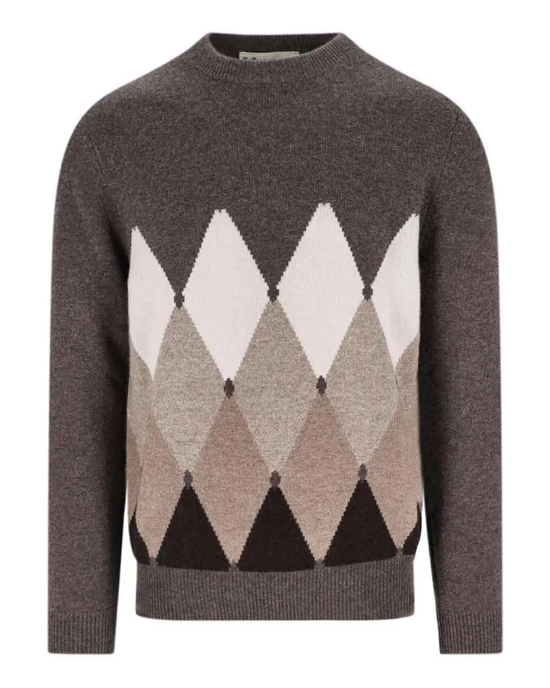 Ballantyne Rundhalspullover - Braun Braun