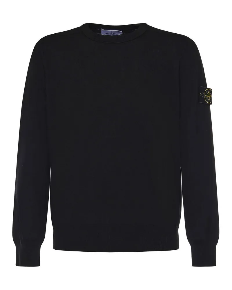 Stone Island Rundhalspullover - Schwarz Schwarz