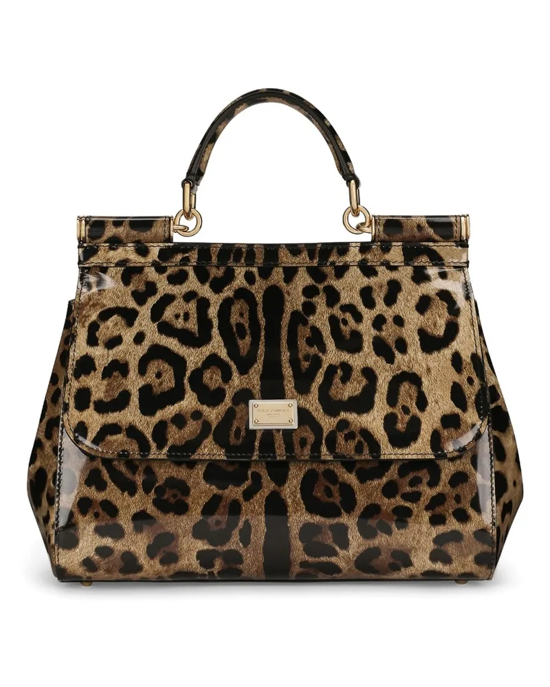 Dolce & Gabbana Schultertasche - Braun Animal