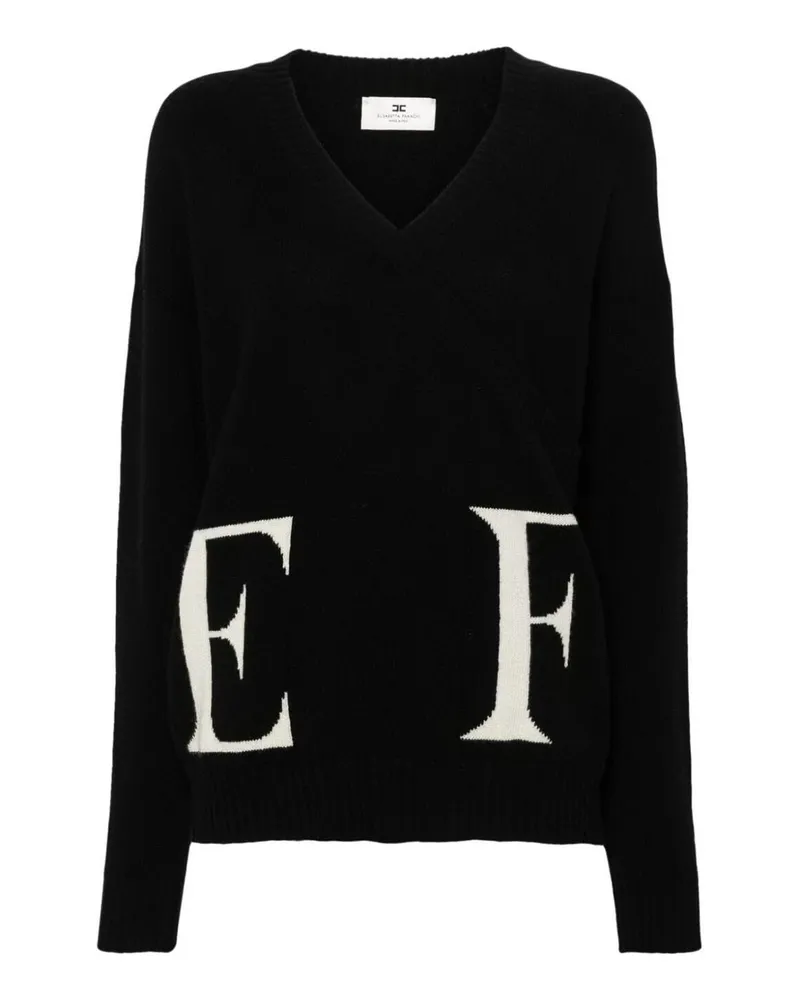Elisabetta Franchi Rundhalspullover - Schwarz Schwarz