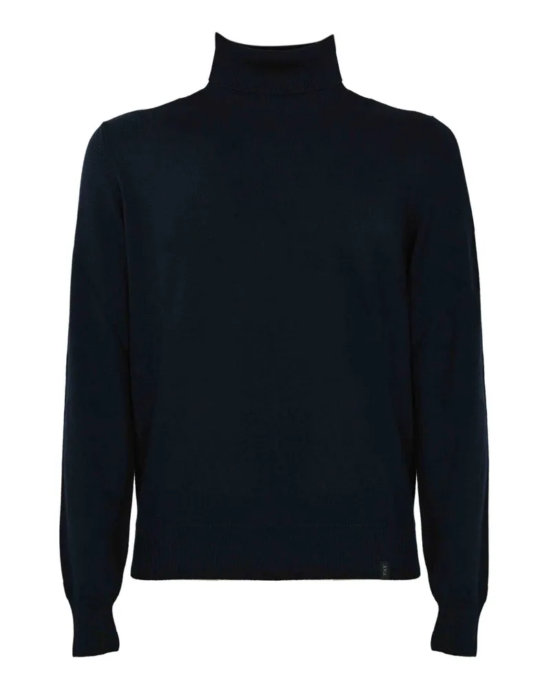 Fay Rollkragenpullover - Blau Blau