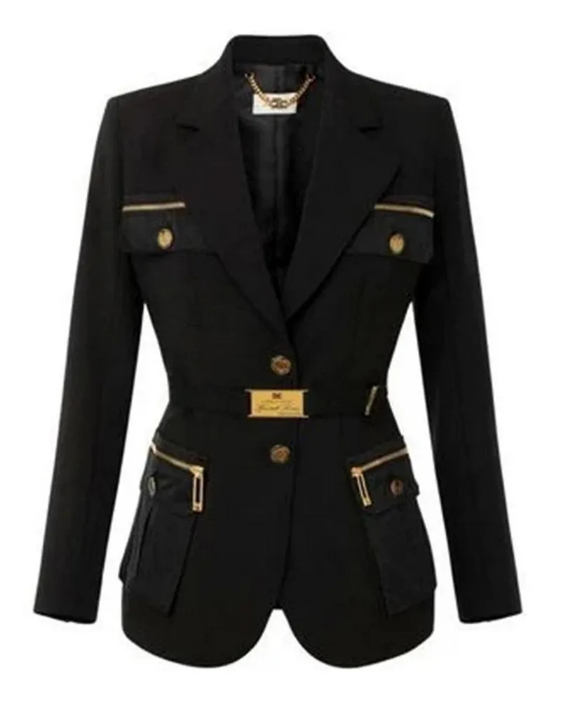 Elisabetta Franchi Casualjacke - Schwarz Schwarz