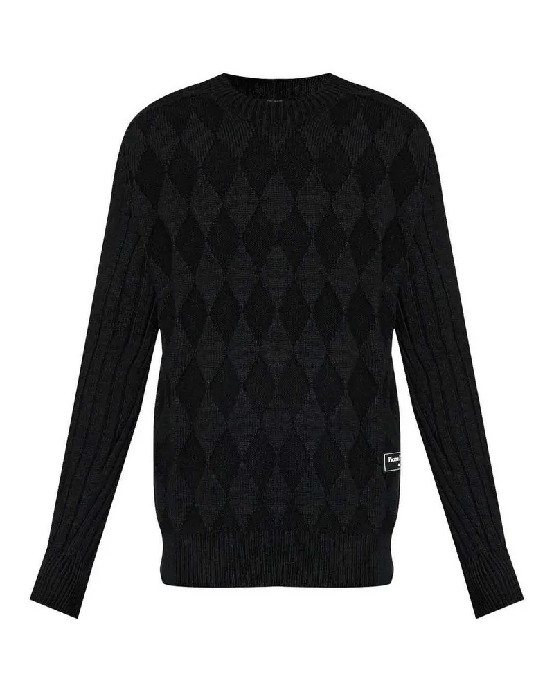 Balmain Rundhalspullover - Schwarz Schwarz