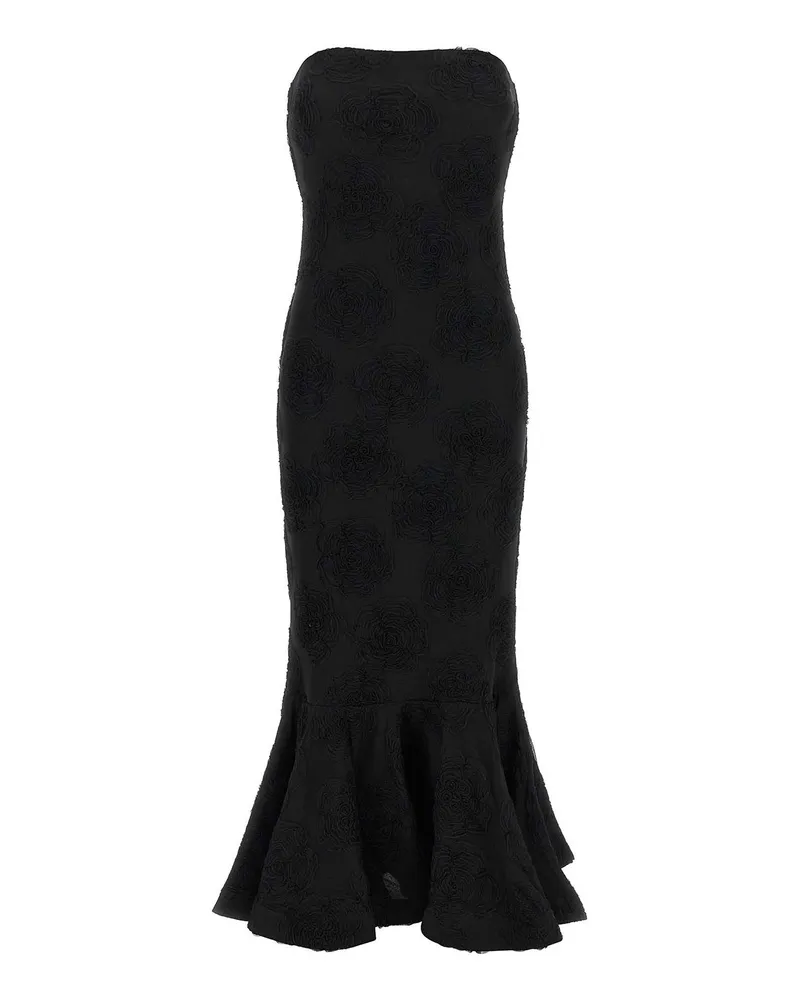 ROTATE Birger Christensen Knielanges Kleid - Schwarz Schwarz
