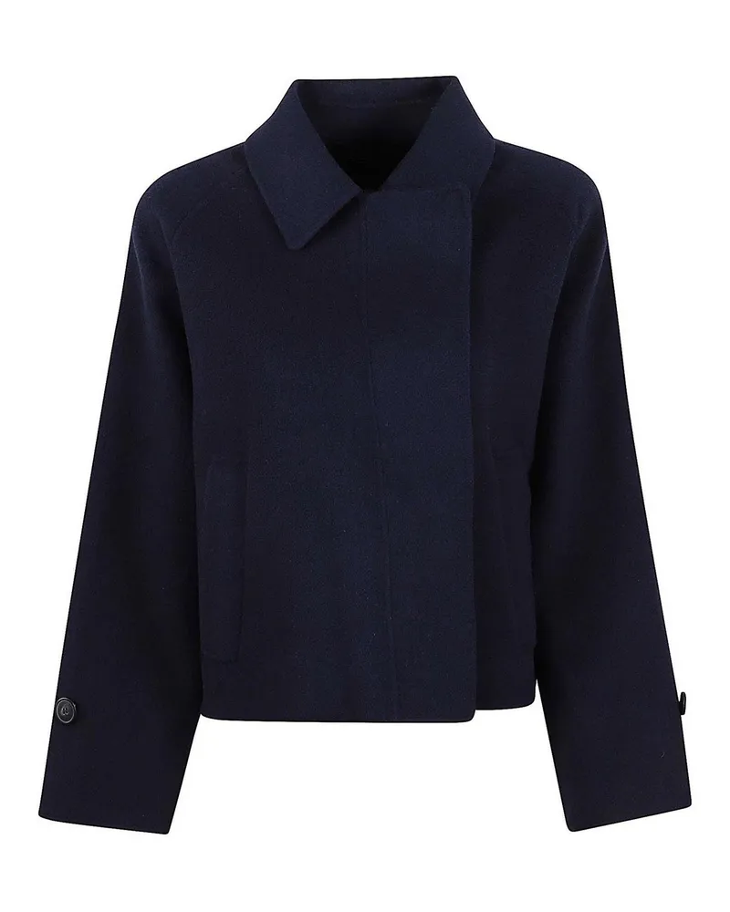 Max Mara Kurzer Mantel - Blau Blau