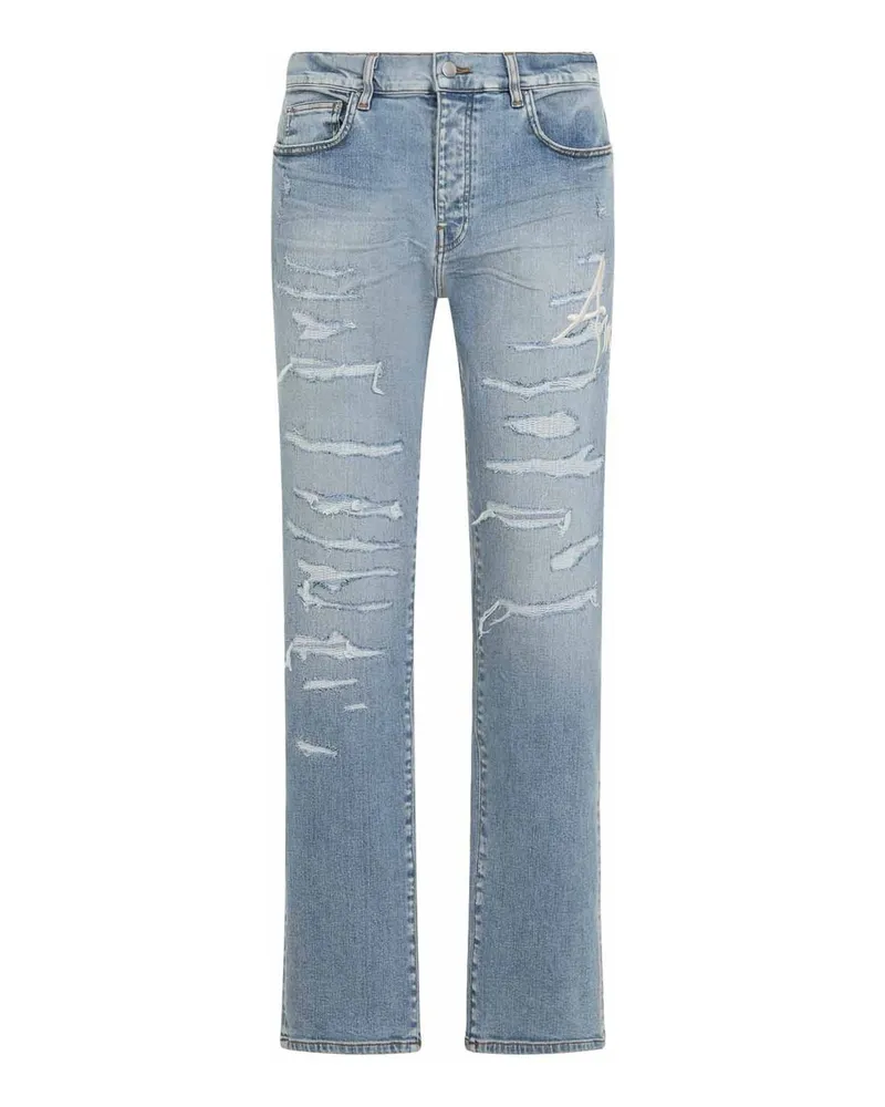 Amiri Straight Leg Jeans - Blau Blau