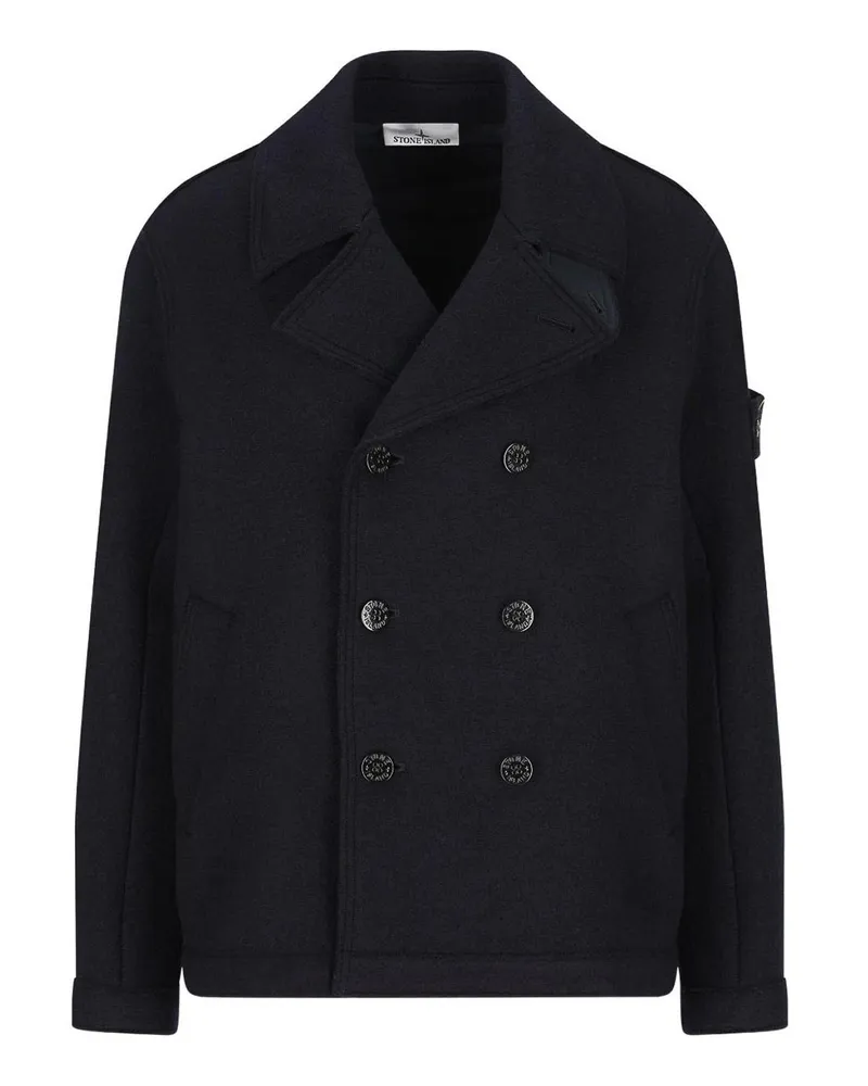 Stone Island Kurzer Mantel - Blau Blau